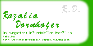 rozalia dornhofer business card